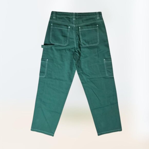Garage Baggy Dark Green Cargo Utility Carpenter Straight Leg Pants Women's sz 5 - Picture 5 of 6